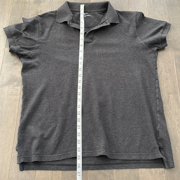 GAP Men's Dark Grey Polo Short Sleeved Button Collar T-Shirt - Picture 9 of 10